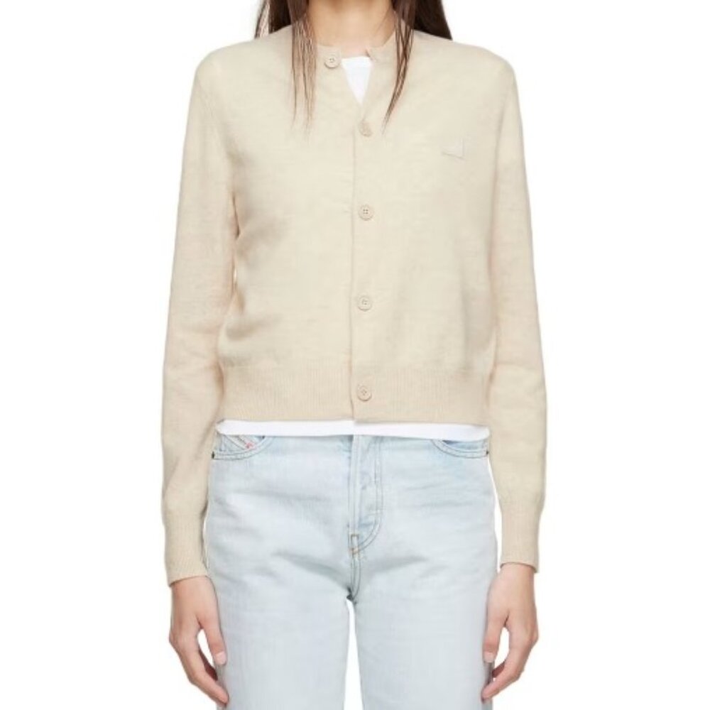 Acne Studios - Wool Crewneck Cardigan (Oatmeal Melange)